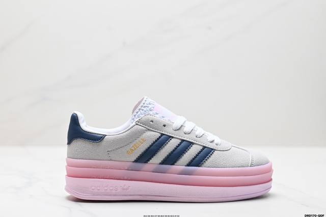 真标阿迪达斯adidas Gazelle Bold W低帮复古百搭休闲运动板鞋 货号:Ji0325 尺码:35.5 36 36.5 37 38 38.5 39