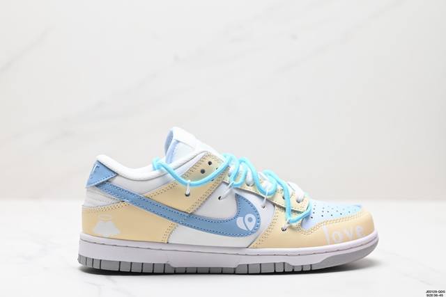 公司级绑绳off-White解构风定制，耐克nike Sb Dunk Low”Milk White Pink Smile“扣篮系列低帮休闲运动滑板板鞋 采用软质