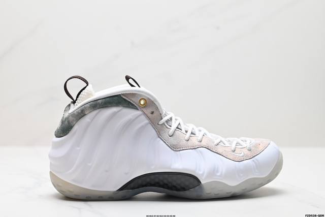 纯原nike Air Foamposite One喷泡 中帮 复古篮球鞋 纯胶透明橡胶大底超强止滑 原楦纸板开发 鞋身流线型 原厂高强度抗扭定型后跟 内置高强度