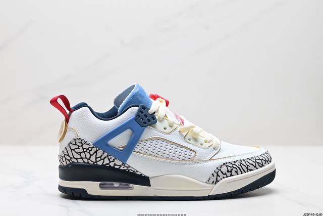 真标nike Air Jordan Spizike Low舒适百搭 防滑耐磨 低帮 复古篮球鞋 完美鞋型打造 内原厂气垫 全新设计立体压纹原盒包装 货号:Hm3