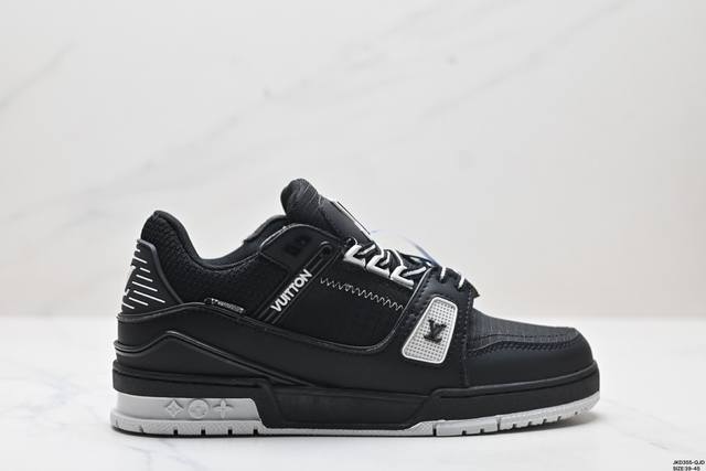 公司级全新lv路易威登louis Vuitton Trainer Sneaker Low休闲运动文化百搭板鞋 尺码:39-45 Id:Jfd355-Qj D