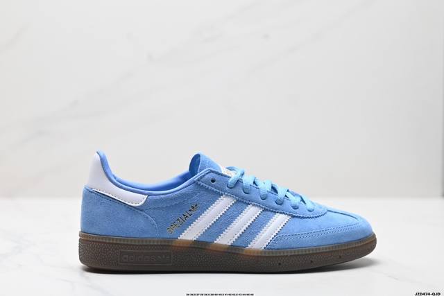 公司级adidas Handball Spezial 官方正确版本 阿迪达斯经典款 复古休闲板鞋 全鞋采用反毛皮制作 牛筋耐磨大底 承载青春情怀的板鞋 经典三条