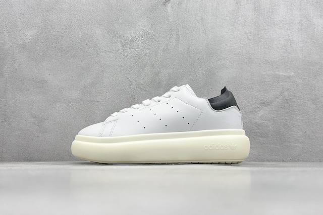 双12特价 Ad Originals Stan Smith Pe史密斯面包版系列低帮轻量松糕经典百搭复古休闲运动厚底板鞋“皮革全黑尾” 此次全新鞋型选择 Ori