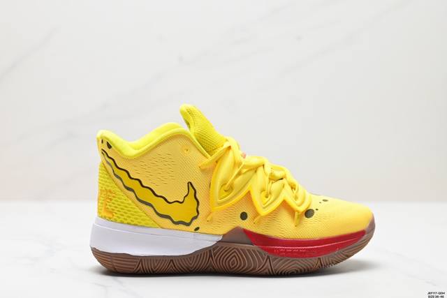 真标spongebob Squarepants海绵宝宝 X Nike Kyrie5 欧文5 章鱼哥海绵宝宝 中帮 耐克实战篮球鞋 货号:Cj6951-300 尺