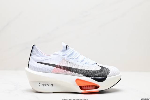 公司级新品发布 Nike Air Zoom Alphafly Next%整体采用前作的设计语言，并且对后者的细节进行升级，马拉松和长距离路跑的性能极限设计而生。