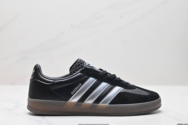 公司级adidas Originals Gazelle Indoor W三叶草休闲防滑耐磨低帮板鞋 鞋头出色设计 塑就出众贴合感 稳固的后跟贴合足部曲线设计 软