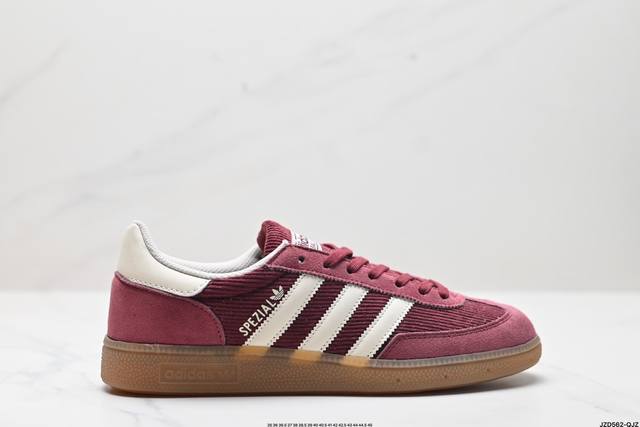 公司级adidas Originals Gazelle Indoor W三叶草休闲防滑耐磨低帮板鞋 鞋头出色设计 塑就出众贴合感 稳固的后跟贴合足部曲线设计 软