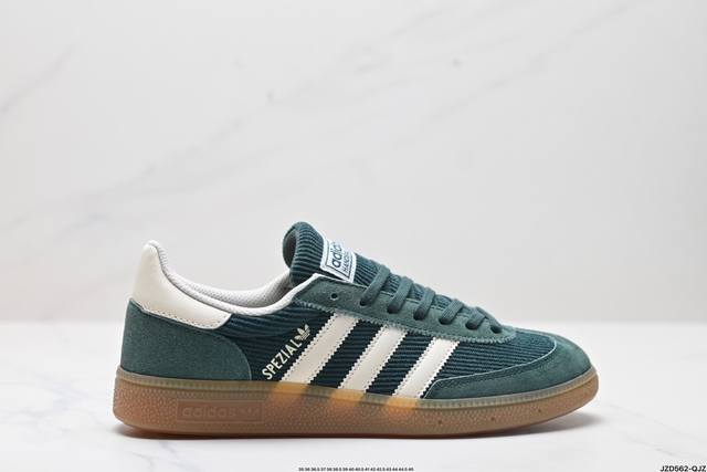 公司级adidas Originals Gazelle Indoor W三叶草休闲防滑耐磨低帮板鞋 鞋头出色设计 塑就出众贴合感 稳固的后跟贴合足部曲线设计 软