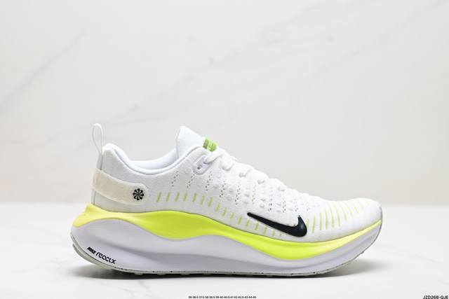 公司级nike Reactx Infinity Run 4马拉松 跑鞋 轻量鞋面搭配位于足弓处的全新板带设计 细致包裹双脚 Nike React泡棉中底 前后掌