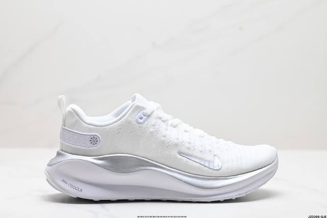 公司级nike Reactx Infinity Run 4马拉松 跑鞋 轻量鞋面搭配位于足弓处的全新板带设计 细致包裹双脚 Nike React泡棉中底 前后掌