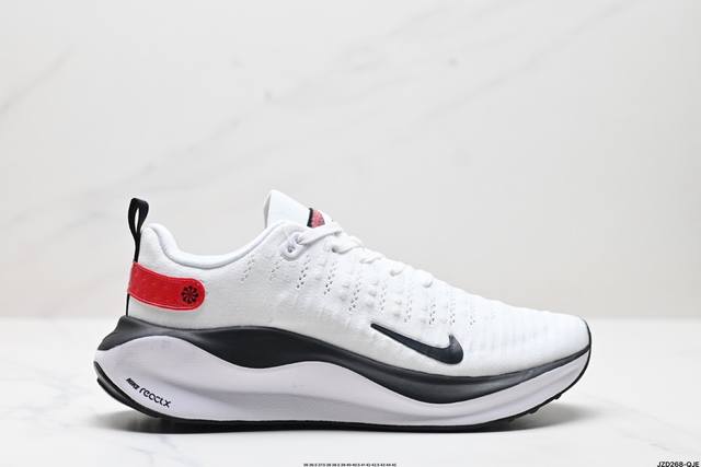 公司级nike Reactx Infinity Run 4马拉松 跑鞋 轻量鞋面搭配位于足弓处的全新板带设计 细致包裹双脚 Nike React泡棉中底 前后掌