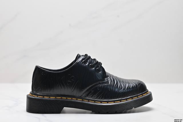 公司级dr.Martens马汀博士 Martens 1461 Smooth Leather Platform系列松糕低帮英伦骑士朋克复古机车厚底粗跟 马丁靴 采