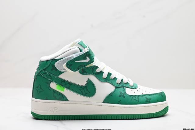 公司级nike Air Force 1 Mid 07 原楦头原纸板 打造纯正中帮空军版型 专注外贸渠道 全掌内置蜂窝气垫 原盒配件 原厂中底钢印、拉帮完美 官方