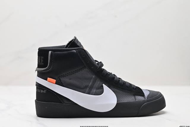 公司级off-White X Nike Blazer Mid Grim Reaper 万圣节鞋扣 潮流 中帮 板鞋 货号:Aa3832-300 尺码:36 36