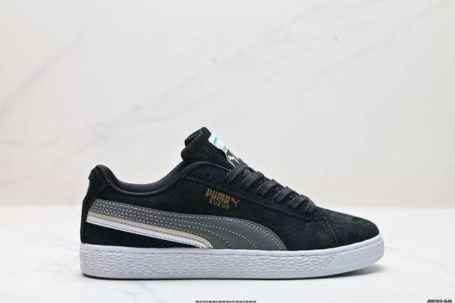 真标puma Basket Heart Patent 复古单品 彪马 防滑耐磨低帮德训板鞋 货号:381175 01 尺码:36 37 37.5 38 38.5