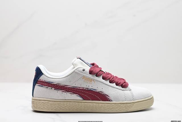 真标puma Basket Heart Patent 复古单品 彪马 防滑耐磨低帮德训板鞋 货号:381175 01 尺码:36 37 37.5 38 38.5