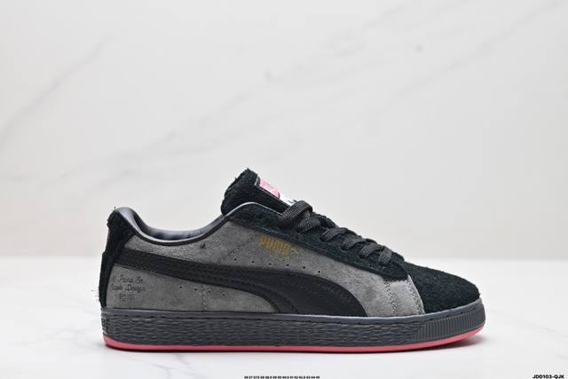 真标puma Basket Heart Patent 复古单品 彪马 防滑耐磨低帮德训板鞋 货号:381175 01 尺码:36 37 37.5 38 38.5