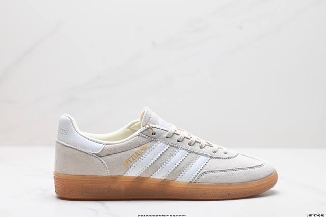 公司级adidas Handball Spezial 官方正确版本 阿迪达斯经典款 复古休闲板鞋 全鞋采用反毛皮制作 牛筋耐磨大底 承载青春情怀的板鞋 经典三条