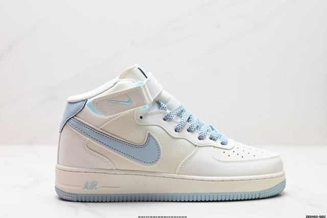 公司级nike Air Force 1 Mid 07 原楦头原纸板 打造纯正中帮空军版型 专注外贸渠道 全掌内置蜂窝气垫 原盒配件 原厂中底钢印、拉帮完美 官方