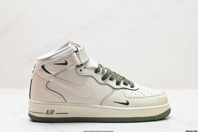 公司级nike Air Force 1 Mid 07 原楦头原纸板 打造纯正中帮空军版型 专注外贸渠道 全掌内置蜂窝气垫 原盒配件 原厂中底钢印、拉帮完美 官方