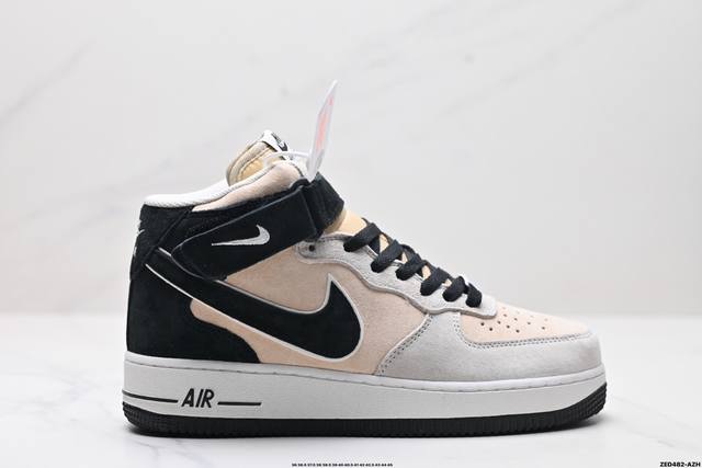 公司级nike Air Force 1 Mid 07 原楦头原纸板 打造纯正中帮空军版型 专注外贸渠道 全掌内置蜂窝气垫 原盒配件 原厂中底钢印、拉帮完美 官方