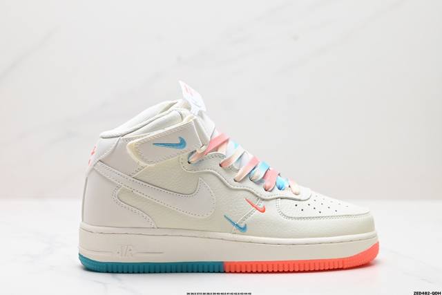 公司级nike Air Force 1 Mid 07 原楦头原纸板 打造纯正中帮空军版型 专注外贸渠道 全掌内置蜂窝气垫 原盒配件 原厂中底钢印、拉帮完美 官方