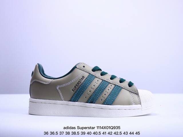 阿迪达斯adidas Originals Superstar防滑耐磨轻便透气 低帮 贝壳头板鞋 半 36-45 Xm1114Q935