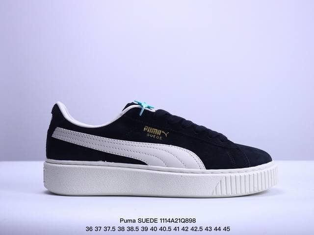 公司级puma Suede Platform Core复古单品 彪马 防滑耐磨低帮德训板鞋 货号:395205 02 尺码:36 37 37.5 38 38.5