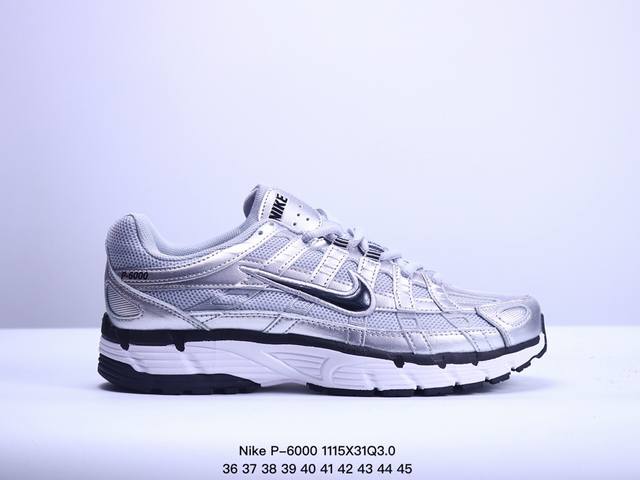 Nike P-6000 耐克 P6000 低帮 男女同款 舒适减震防滑耐磨透气轻便低邦休闲跑步鞋 全新的颜色让它焕然一新，突显了泡沫缓冲的独特之处。鞋面采用透气