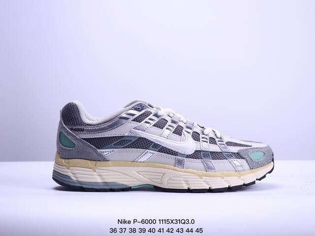 Nike P-6000 耐克 P6000 低帮 男女同款 舒适减震防滑耐磨透气轻便低邦休闲跑步鞋 全新的颜色让它焕然一新，突显了泡沫缓冲的独特之处。鞋面采用透气