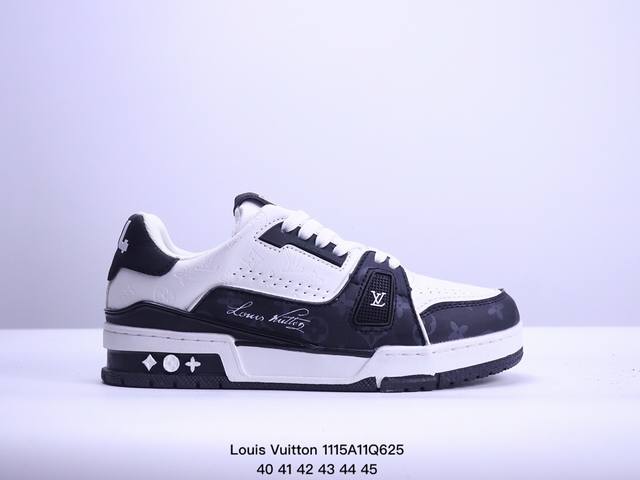 全新lv路易威登louis Vuitton Trainer Sneaker Low休闲运动文化百搭板鞋 Xm1115Q625