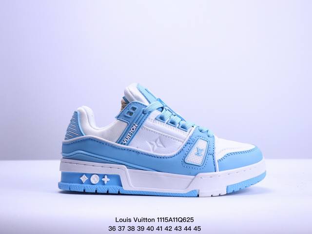 全新lv路易威登louis Vuitton Trainer Sneaker Low休闲运动文化百搭板鞋 Xm1115Q625