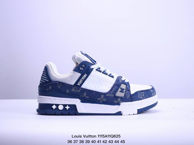 全新lv路易威登louis Vuitton Trainer Sneaker Low休闲运动文化百搭板鞋 Xm1115Q625