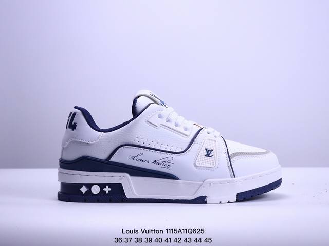 全新lv路易威登louis Vuitton Trainer Sneaker Low休闲运动文化百搭板鞋 Xm1115Q625