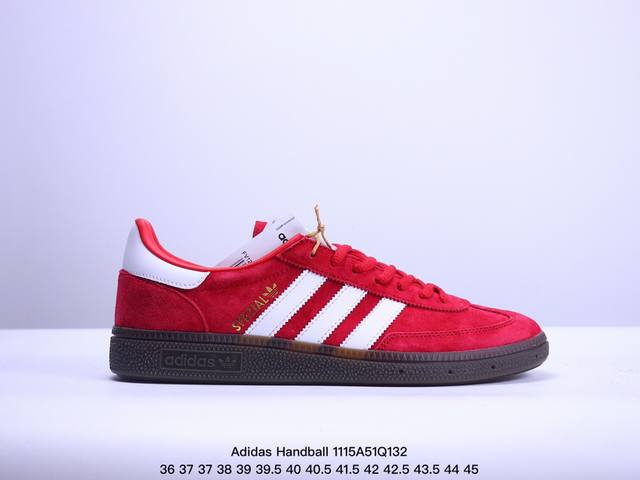 公司级adidas Handball Spezial 阿迪达斯经典款 复古休闲板鞋 全鞋漆皮鞋头 织布鞋面 牛筋耐磨大底 官方货号:Jp5669 尺码:36 3