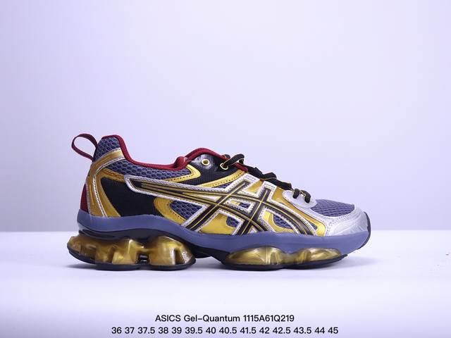 Asics 亚瑟士 Gel-Quantum Kinetic 男女士复古休闲运动鞋厚底增高老爹鞋。Asics Gel-Quantum Kinetic 运动鞋，网眼