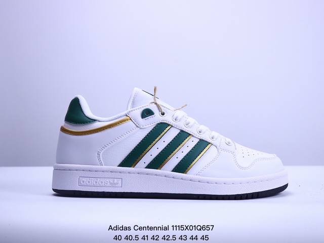 Adidas 阿迪达斯 升级原楦原纸版数据开发版型，采用软质贴皮牛剖革组合猪巴革鞋面材质，全新独立开发rb耐磨橡胶全包大底高颜值新爆款登场，阿迪达斯adidas