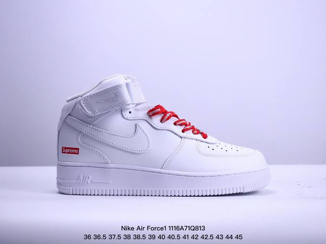 公司级nike Air Force 1 Mid 07 原楦头原纸板 打造纯正中帮空军版型 专注外贸渠道 全掌内置蜂窝气垫 原盒配件 原厂中底钢印、拉帮完美 官方