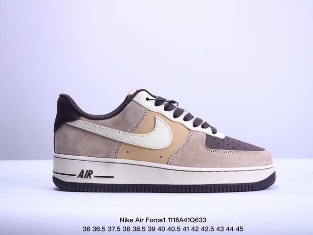 No.1版本 遥遥领先 纯原级别 Nike Air Force 1 Low “米棕黄” 货号：Fb8878-200 原厂冲刀皮料切割干净 无任何毛边 清洁度细节