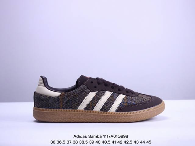 公司级阿迪达斯三叶草adidas Originals Samba Og 桑巴舞系列绅士德训足球风百搭低帮休闲运动板鞋 货号:Ig1987 尺码:36 36.5