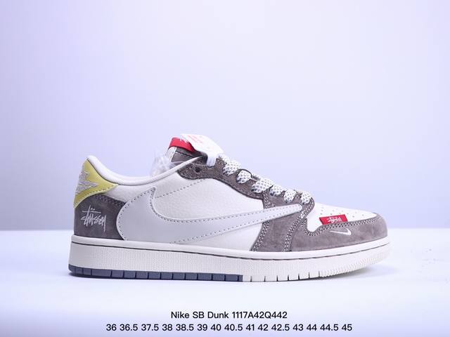 海外爆款限量发售！公司级 Nike Sb Dunk Low“Supreme联名 米白灰双勾” 周年高端定制 低帮休闲板鞋 定制鞋盒 大厂纯原品质出货 超高清洁度