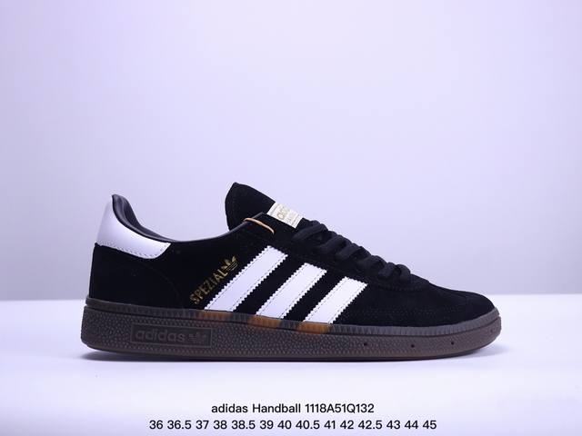 公司级ad Originals Handball Spzl 手球运动员系列百搭休闲运动板鞋 粉黑 If6561 口碑大厂出品 品控大底版型不断改良更新 原厂皮料