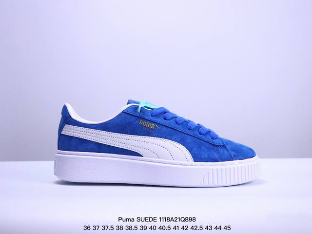 公司级puma Suede Platform Core复古单品 彪马 防滑耐磨低帮德训板鞋 货号:395205 01 尺码:36 37 37.5 38 38.5