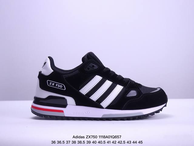 36-45半码 Adidas 阿迪 三叶草 Zx750 潮流复古跑鞋 明星同款跑鞋 Xm1118Q657