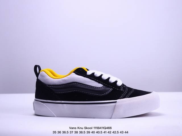 Vans Knu Skool 百搭休闲防滑减震低帮 板鞋男女同款vans 面包 颜色：Vans 面包侧标拼接 货号：Vn000Crpbma 尺码：35 36 3