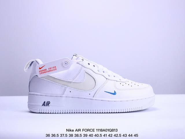 公司级耐克nike Air Force 7 空军一号低帮百搭休闲运动板鞋。柔软、弹性十足的缓震性能和出色的中底设计，横跨复古与现代的外型结合，造就出风靡全球三十