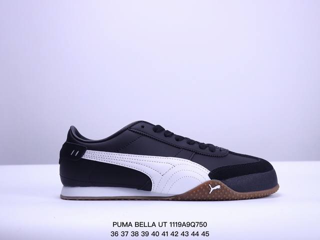 Puma Bella Ut 时尚潮流 原楦原纸版开发版型 采用头层簏皮拼接组合环保纤维革鞋面材质 外置轻量耐磨橡胶大底必入最火超高性价比德训鞋！彪马puma M