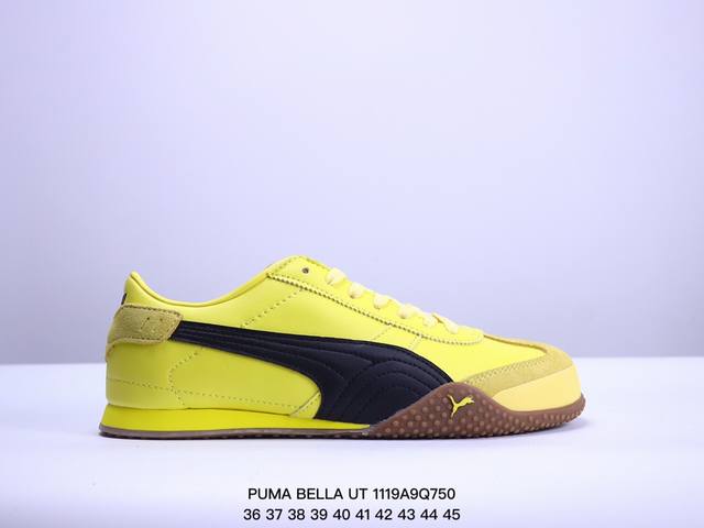 Puma Bella Ut 时尚潮流 原楦原纸版开发版型 采用头层簏皮拼接组合环保纤维革鞋面材质 外置轻量耐磨橡胶大底必入最火超高性价比德训鞋！彪马puma M