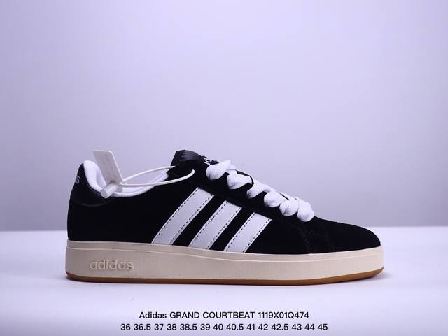 真标adidas Grand Courtbeat Base 00S 休闲 耐磨 低帮 板鞋 货号:Ih1039 尺码:36 36.5 37 38 38.5 39