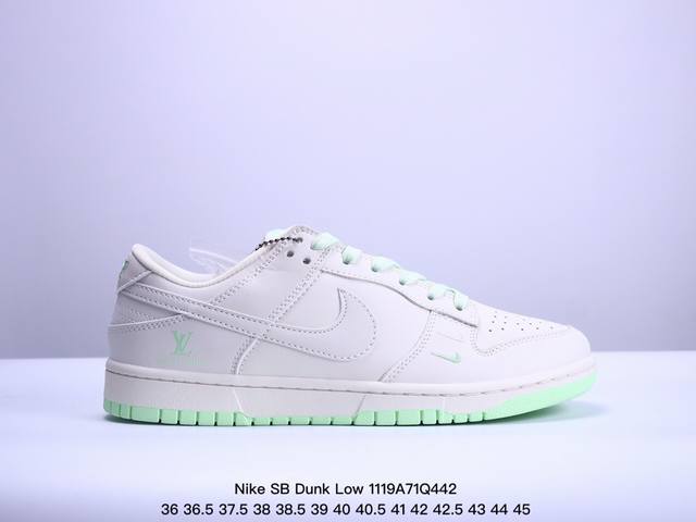 海外爆款限量发售！公司级 Nike Sb Dunk Low“Lv联名 双勾荧光绿” 周年高端定制 低帮休闲板鞋 定制鞋盒 大厂纯原品质出货 超高清洁度 皮料切割